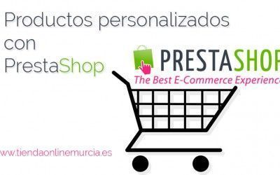 Productos personalizados en una tienda online realizada con Prestashop