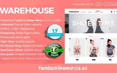 Plantilla WAREHOUSE para Prestashop. Análisis y vídeos. La plantilla más Flexible e intuitiva